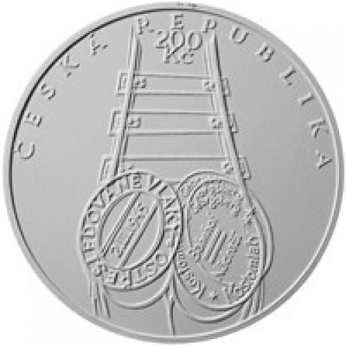 Stříbrná pamětní mince 200 Kč Hrabal
